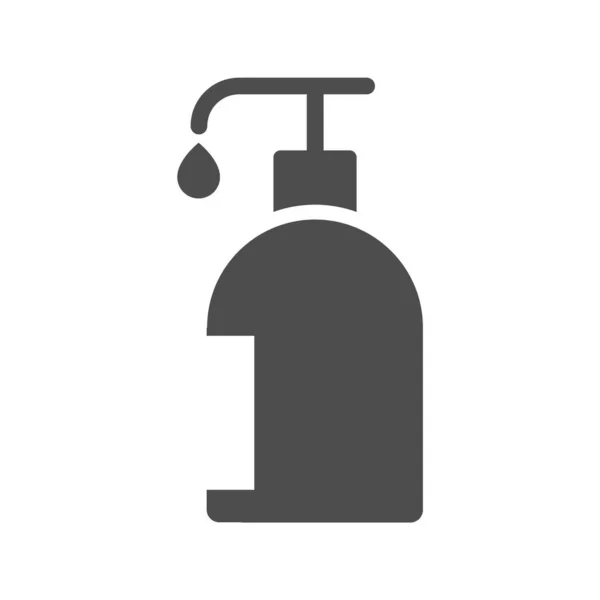 Sanitizer Silhouette Vektor Symbol Isoliert Auf Weißem Hintergrund Sanitizer Symbol — Stockvektor