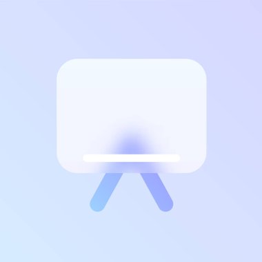 Sunum tahtası cam morfizm modayı moda simgesi. Bulanık ve mor gradyanlı şeffaf cam renk vektör simgesi. Web ve ui tasarımı, mobil uygulamalar ve tanıtım sektörü yalan makinesi için