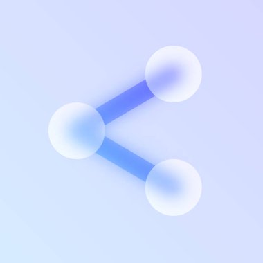 Cam morfizmi modayı paylaşan moda simgesi. Bulanık, şeffaf cam ve mor gradyan içeren renk vektör simgesini paylaş. Web ve ui tasarımı, mobil uygulamalar ve tanıtım sektörü yalan makinesi için