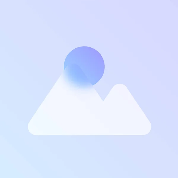 Βουνά Γυαλί Μορφισμό Μοντέρνο Στυλ Εικονίδιο Βουνά Χρώμα Διάνυσμα Εικονίδιο — Διανυσματικό Αρχείο
