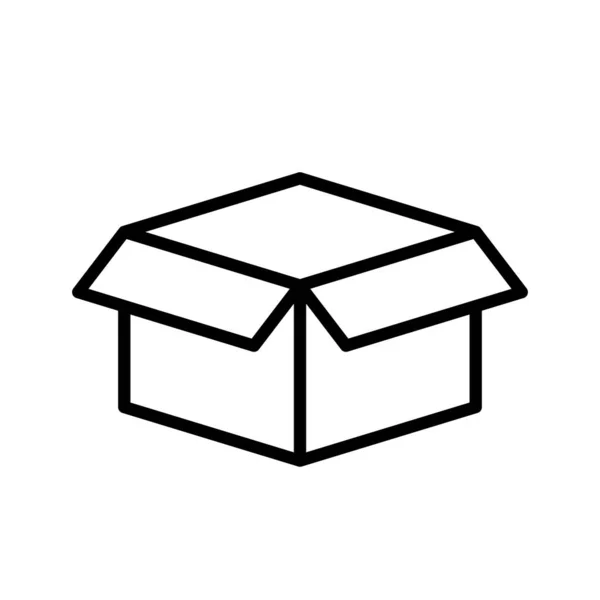 Иконка Открытого Вектора Коробки Изолирована Белом Фоне Open Box Stock — стоковый вектор