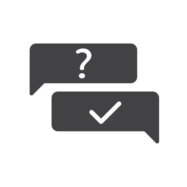 Pregunta Respuesta Chat Vector Icono Aislado Sobre Fondo Blanco Pregunta — Archivo Imágenes Vectoriales