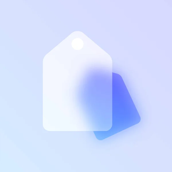 Икона Стеклянного Морфизма Стиле Trendy Иконка Цветового Вектора Размытым Прозрачным — стоковый вектор