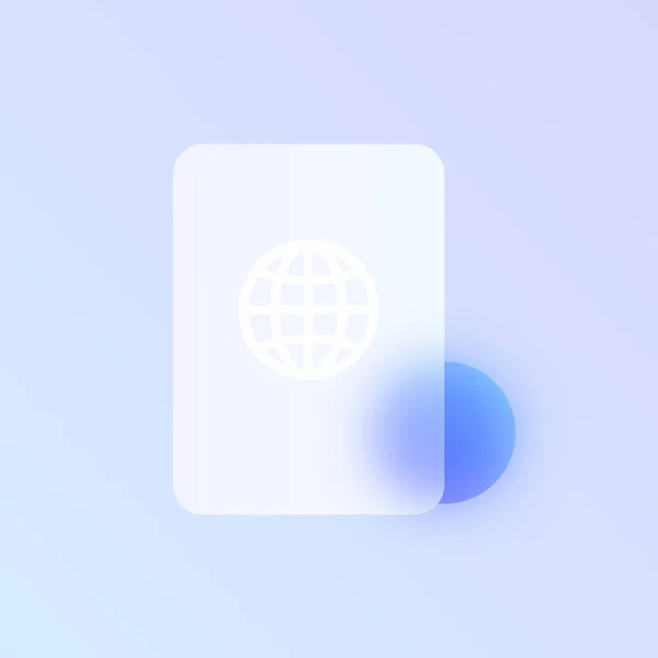 Passeport Verre Morphisme Tendance Icône Style Icône Vectorielle Couleur Passeport — Image vectorielle