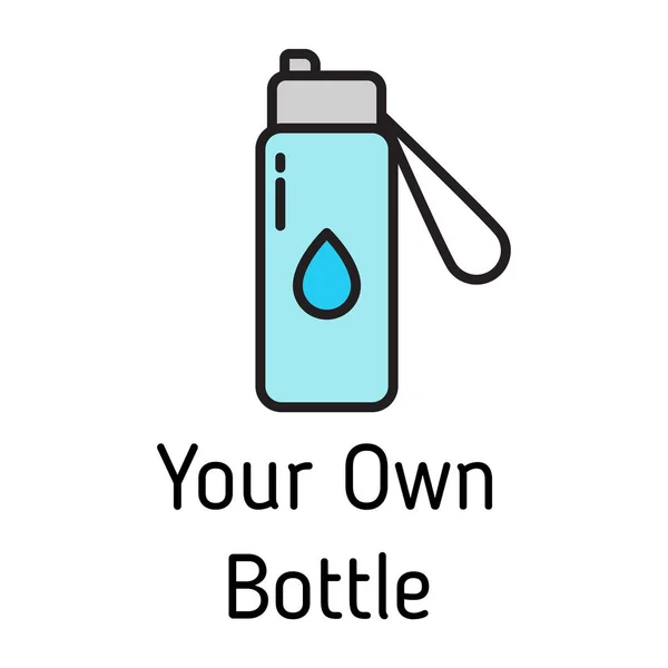 Χρησιμοποιήστε Δικό Σας Σήμα Μπουκάλι Χρώμα Γεμάτο Διάνυσμα Εικονίδιο Απομονώνονται — Διανυσματικό Αρχείο