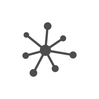 Beyaz üzerine izole edilmiş yapay zeka siluet vektör ikonu. Web, mobil uygulamalar, ui tasarım ve yazdırma için siber teknoloji simgesi