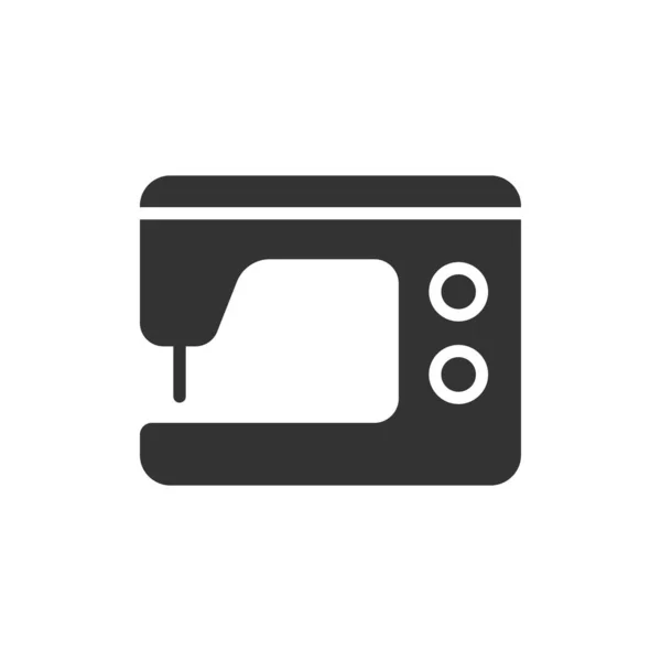 Иконка Вектора Силуэта Швейной Машины Изолирована Белом Фоне Иконка Швейной — стоковый вектор