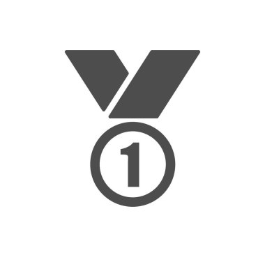 Ödül madalyası vektör simgesi beyaz arkaplanda izole. Ödül madalyası web, mobil uygulama ve ui tasarımı için vektör illüstrasyonu