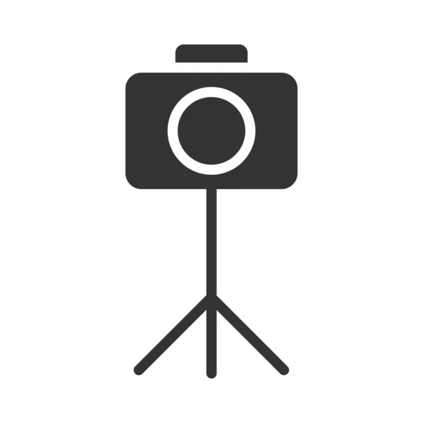 Camera Tripod Vector Icon Isolated White Background Camera Tripod Stock — Stock Vector