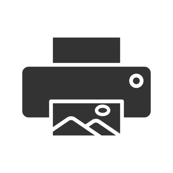 Photo Printer Vector Icon Isolated White Background Photo Printer Stock — Stock Vector