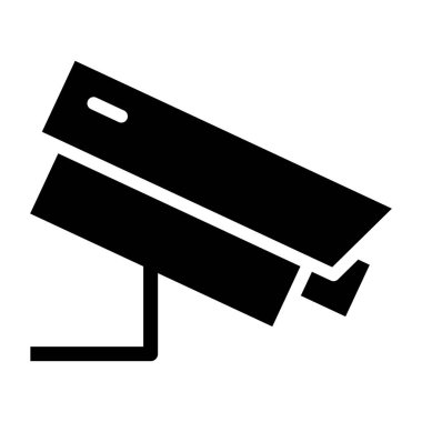 Güvenlik kamerası vektör simgesi beyaz arkaplanda izole edildi. Web, mobil uygulama ve ui tasarımı için güvenlik kamerası stok vektör simgesi