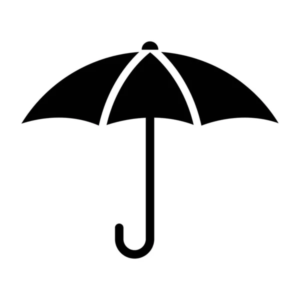 Paraplyvektor Glyf Ikon Isolerad Vit Bakgrund Paraply Stock Vektor Ikon — Stock vektor