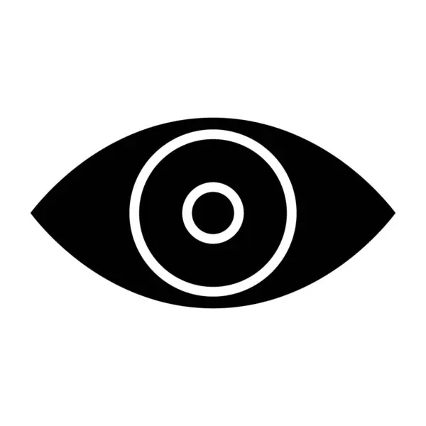 Eye Password Vector Glyph Icon Isolated White Background Eye Password — Stock Vector