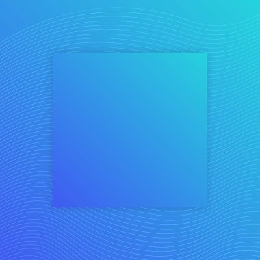 metin için kare yer ile renk eğimli arkaplan şablonu. Sosyal medya paylaşımı, tanıtım afişleri ve afişler için soyut gradyan kare şablonu. açık mavi renk dolup taşan gradyan