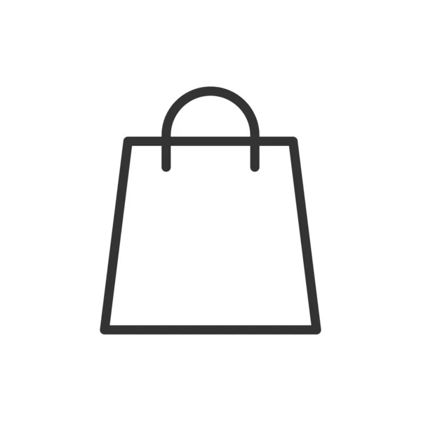 Alış veriş çantası ana hatları vektör alışveriş çantası web, mobil uygulama ve ui tasarım için stok vektör ikonu