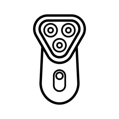 Web, mobil uygulama ve ui tasarım için elektrik traşı vektör ana hatları elektrik traş makinesi stok vektör simgesi