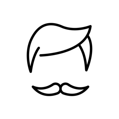 Web, mobil uygulama ve ui tasarımı için saç biçimi ana hatlı vektör saç stili vektör ikonu