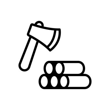 Sauna firewood outline vector icon isolated on white background. Sauna firewood line icon for web, mobile and ui design.