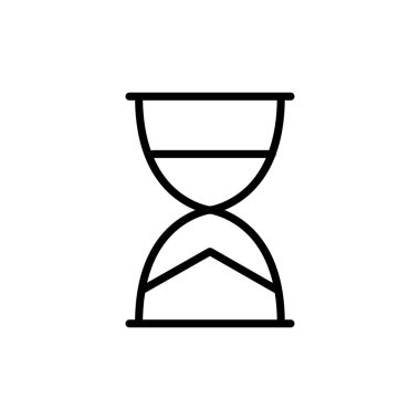 Web, mobil uygulama ve ui tasarımı için kum saati ana hatlı vektör simgesi kum saati depolama vektörü simgesi