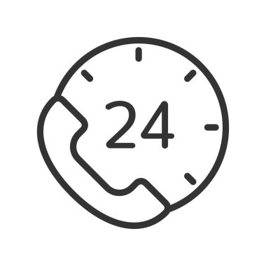 Çağrı Merkezi ana hat vektör simgesi beyaz arkaplanda izole edildi. Web, mobil ve ui desenleri için Çağrı Merkezi çizgi simgesi.
