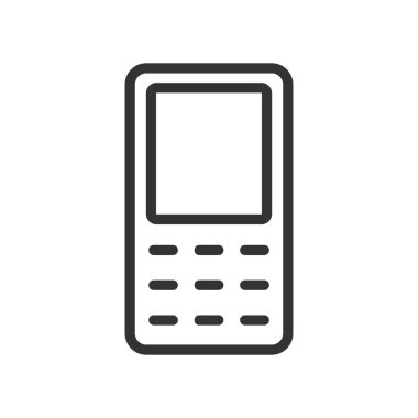 Telefon hattı vektör simgesi beyaz arkaplanda izole edildi. Web, mobil ve ui desenli telefon hattı simgesi.