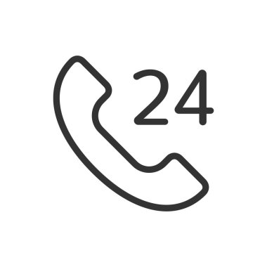 Çağrı Merkezi ana hat vektör simgesi beyaz arkaplanda izole edildi. Web, mobil ve ui desenleri için Çağrı Merkezi çizgi simgesi.