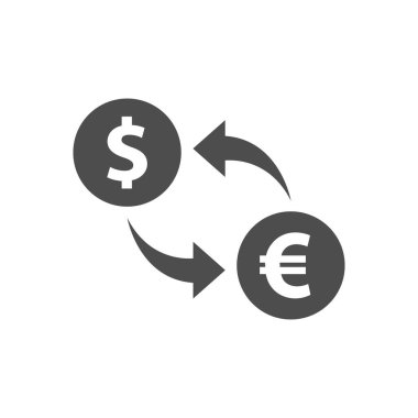 Döviz Borsası kabartma vektör simgesi izole edildi. Web, mobil uygulama ve ui tasarımı için döviz borsası hisse senedi vektörü simgesi