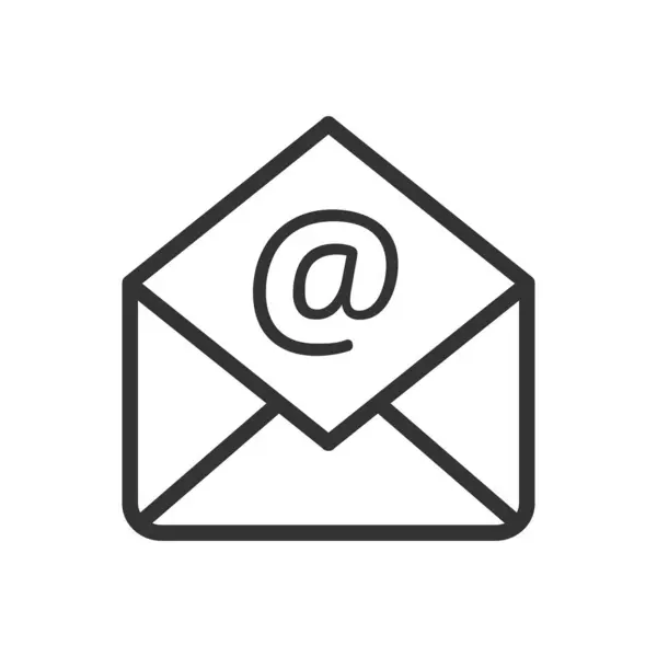 E- posta ana hatlı vektör simgesi beyaz arkaplanda izole edildi. Web, mobil ve ui desenleri için e- posta çizgisi simgesi.