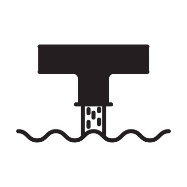 Su Kirliliği kabartma vektör simgesi izole edildi. Web, mobil uygulama ve ui tasarımı için Su Kirliliği hisse senedi vektör simgesi