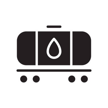 Yakıt kamyonu sembol ikonu izole edildi. Web, mobil uygulama ve ui tasarım için yakıt kamyonu hisse senedi vektör simgesi