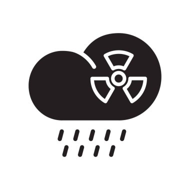 Asit Yağmuru kabartma vektör simgesi izole edildi. Web, mobil uygulama ve ui tasarımı için Asit Yağmuru stok vektör simgesi