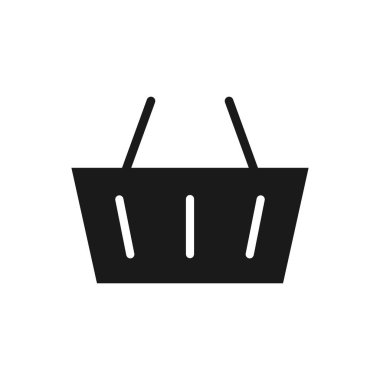 Alışveriş sepeti sembol simgesi izole edildi. Ağ, mobil uygulama ve ui tasarımı için Sepet hisse senedi vektör simgesi alınıyor