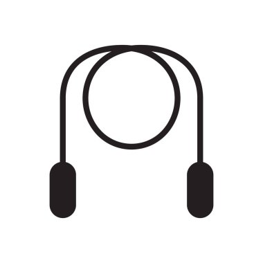 Jamping halat vektör ikonu izole edildi. Web, mobil uygulama ve ui tasarımı için Atlama İpi hisse senedi vektörü simgesi