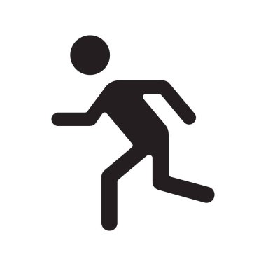 Çalıştırıcı kabartma vektör simgesi izole edildi. Web, mobil uygulama ve ui tasarımı için çalışan stok vektör simgesi