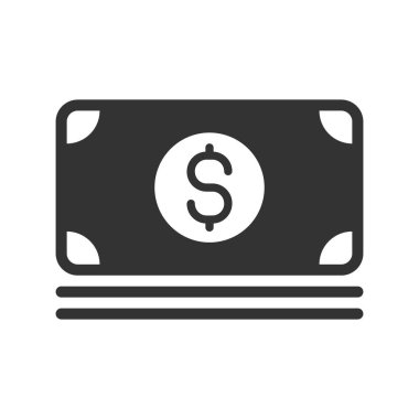 Dolar sembolü vektör simgesi izole edildi. Web, mobil uygulama ve ui tasarımı için dolar hisse senedi vektörü simgesi