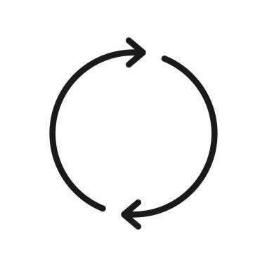 Okun ana hat vektör simgesini tazele. Web, mobil uygulama ve ui tasarımı için ok stok vektör simgesini tazele