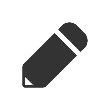 Kalem kabartma vektör simgesi izole edildi. Web, mobil uygulama ve ui tasarımı için kalem stoku vektör simgesi