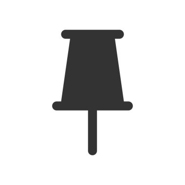 Pin kabartma vektör simgesi izole edildi. Web, mobil uygulama ve ui tasarımı için Pin stok vektör simgesi