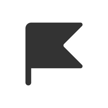 Bayrak glif vektör simgesi