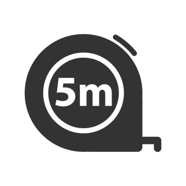 beyaz arkaplanda izole edilmiş bant ölçüsü simgesi. Web, mobil ve ui tasarımı için bant ölçüm vektör simgesi