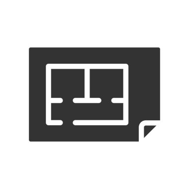 Beyaz arka planda izole edilmiş ev planı simgesi. ev planı web, mobil ve ui tasarımı için vektör simgesi