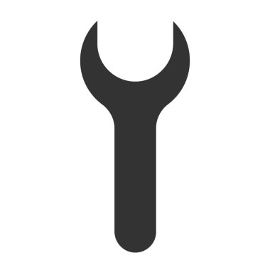 İngiliz anahtarı simgesi beyaz arkaplanda izole edilmiş. Web, mobil ve ui tasarımı için anahtar vektör simgesi