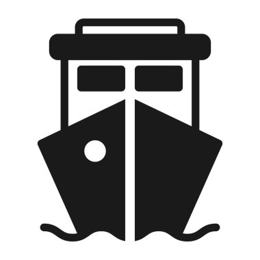 Geminin simgesi beyaz arkaplanda izole edilmiş. Web, mobil ve ui tasarımı için gemi vektör simgesi