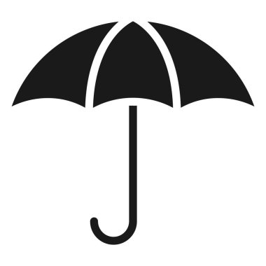 Beyaz arkaplanda izole edilmiş şemsiye sembolü. Web, mobil ve ui tasarımı için şemsiye vektör simgesi