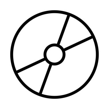 cd disk ana hatları vektör simgesi beyaz arkaplanda izole edildi. Web, mobil ve ui tasarımı için cd disk çizgisi simgesi.