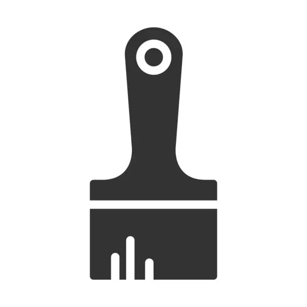 Іконка Гліфа Пензля Ізольована Білому Тлі Пензлик Векторна Іконка Веб — стоковий вектор