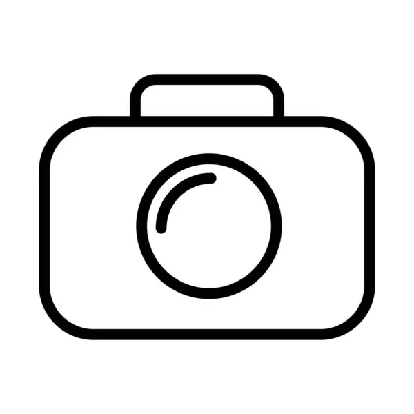 Камери Контур Вектор Значок Ізольовані Білому Тлі Значок Лінії Камери — стоковий вектор