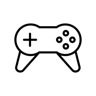 Joystick ana hat vektör simgesi beyaz arkaplanda izole edildi. Web, mobil ve ui tasarımı için Joystick çizgi vektör simgesi
