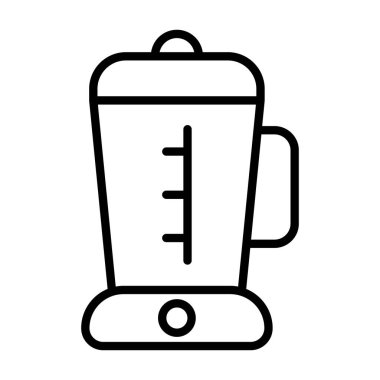 Blender ana hat vektör simgesi beyaz arkaplanda izole edildi. Web, mobil ve ui tasarımı için blender satır vektör simgesi