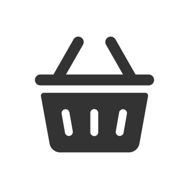 Alışveriş sepeti sembol ikonu izole edildi. Shop Basket hisse senedi web, mobil uygulama ve ui tasarım ikonu